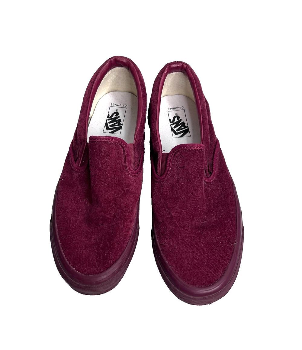 Vans Original SlipOn Suede Skater Boy Shoe Sneaker Mens Size 10.5 Burgundy Skate